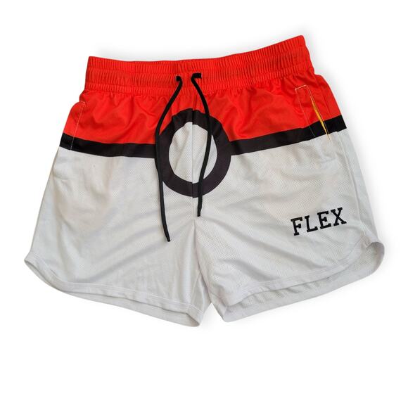 Flexliving Other - Flexliving Muscle Shorts Pokeball Mesh Gym Bodybuilding Shorts Men Sz 2XL
